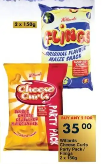President Hyper Willards Cheese Curls Party Pack/ Flings offer