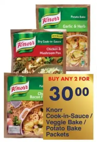 President Hyper Knorr Cook-in-Sauce/ Veggie Bake/ Potato Bake Packets offer