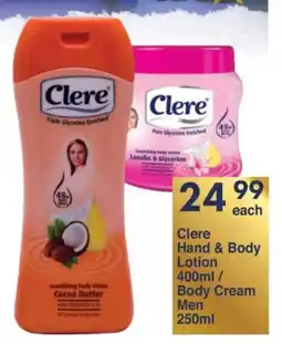 President Hyper Clere Hand & Body Lotion/ Body Cream Men offer