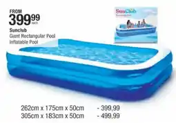 Checkers Hyper Sunclub Giant Rectangular Pool Inflatable Pool offer