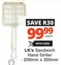 Checkers Hyper LK's Sandwich Hand Griller offer