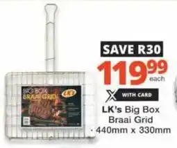 Checkers Hyper LK's Big Box Braai Grid offer