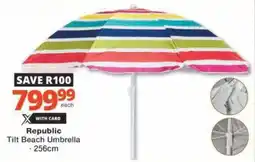 Checkers Hyper Republic Tilt Beach Umbrella offer
