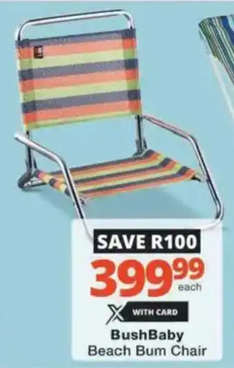 Checkers Hyper Bush Baby Beach Bum Chair offer