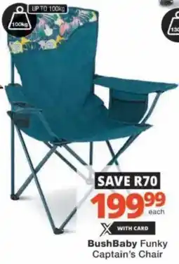 Checkers Hyper BushBaby Funky Captain's Chair offer