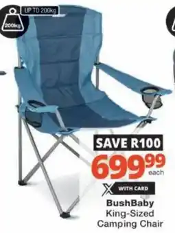 Checkers Hyper BushBaby King-Sized Camping Chair offer