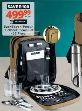 Checkers Hyper BushBaby 4-Person Rucksack Picnic Set offer