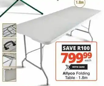 Checkers Hyper Allyco Folding Table offer