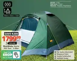 Checkers Hyper Bush Baby Alpine 300 Tent offer