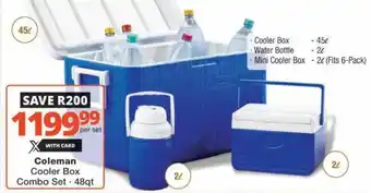 Checkers Hyper Coleman Cooler Box Combo Set offer