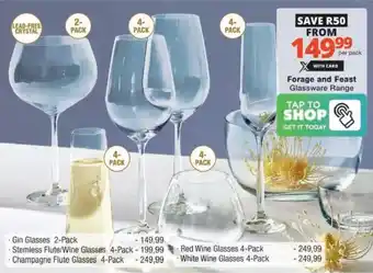 Checkers Hyper Forage and Feast Glassware Range offer