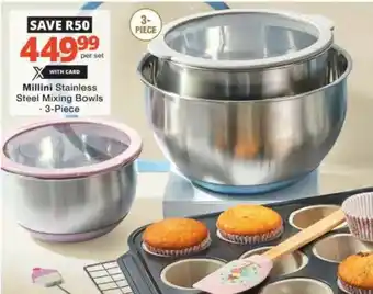 Checkers Hyper Millini Stainless Steel Mixing Bowls offer