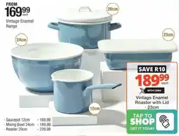 Checkers Hyper Vintage Enamel Roaster with Lid offer