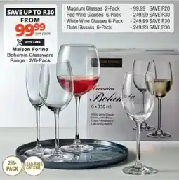 Checkers Hyper Maison Forine Bohemia Glassware Range offer