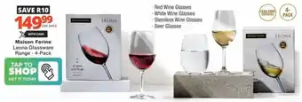 Checkers Hyper Maison Forine Leona Glassware Range offer