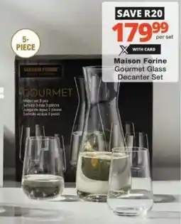 Checkers Hyper Maison Forine Gourmet Glass Decanter Set offer