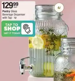 Checkers Hyper Poetry Glass Beverage Dispenser with Tap offer
