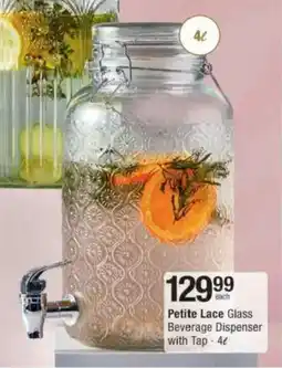 Checkers Hyper Petite Lace Glass Beverage Dispenser with Tap offer