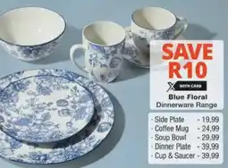 Checkers Hyper Blue Floral Dinnerware Range offer