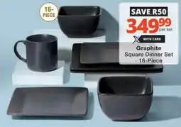 Checkers Hyper Graphite Square Dinner Set offer