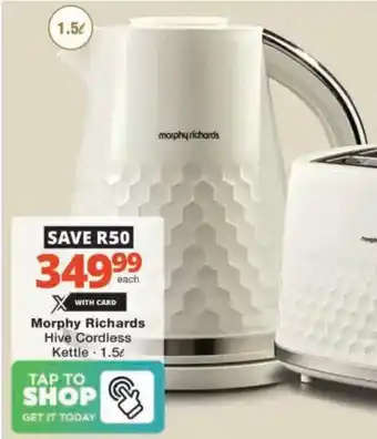 Checkers Hyper Morphy Richards Hive Cordless Kettle offer
