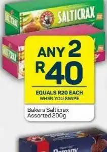 Pick n Pay Hypermarket Bakers salticrax salted crackers 2 offer