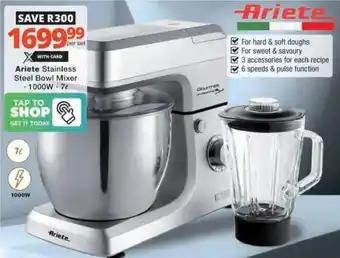 Checkers Hyper Ariete Stainless Steel Bowl Mixer offer