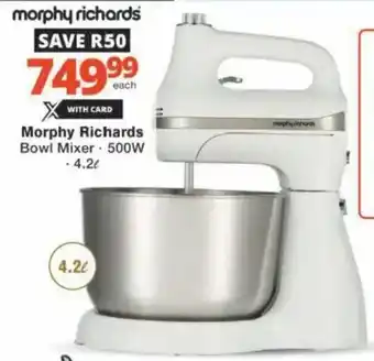 Checkers Hyper Morphy Richards Bowl Mixer offer