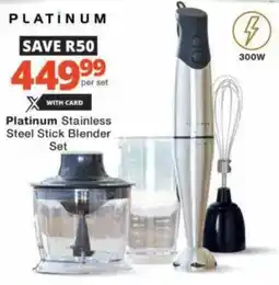 Checkers Hyper Platinum Stainless Steel Stick Blender Set offer