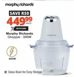 Checkers Hyper Morphy Richards Chopper offer