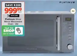 Checkers Hyper Platinum Silver Mirror Microwave Oven offer
