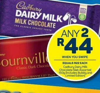 Pick n Pay Hypermarket Cadbury chocolate slabs 2 offer
