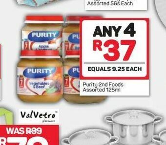 Pick n Pay Hypermarket Purity baby food 4 offer