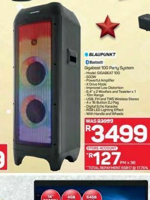 Blaupunkt bluetooth speaker store pick n pay