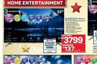 Pick n Pay Hypermarket Skyworth 32" uhd smart android tv offer