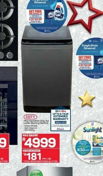 Pick n Pay Hypermarket Defy washing machine offer
