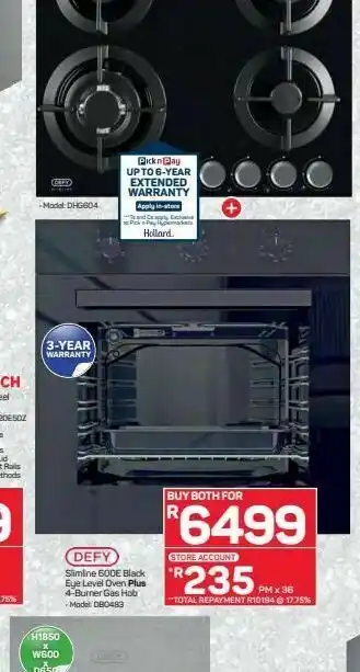 Pick n Pay Hypermarket Defy oven offer