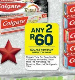Pick n Pay Hypermarket Colgate toothpaste 2 offer