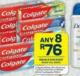 Pick n Pay Hypermarket Colgate toothpaste 8 offer