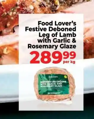 Food Lover's Market Food Lover’s Festive Deboned Leg of Lamb with Garlic & Rosemary Glaze offer