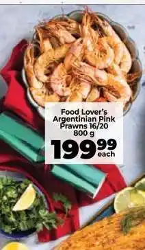 Food Lover's Market Food Lover's Argentinian Pink Prawns 16/20 offer