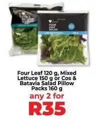 Food Lover's Market Four Leaf, Mixed Lettuce, Cos & Batavia Salad Pillow Packs offer