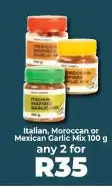 Food Lover's Market Italian, Moroccan or Mexican Garlic Mix 100 g offer