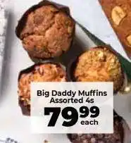 Food Lover's Market Big Daddy Muffins Assorted 4s offer