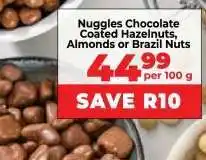 Food Lover's Market Nuggles Chocolate Coated Hazelnuts, Almonds or Brazil Nuts offer