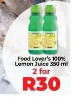 Food Lover's Market Food Lover’s 100% Lemon Juice 350 ml offer