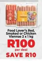 Food Lover's Market Food Lover’s Red, Smoked or Chicken Viennas 2 x 1 kg offer