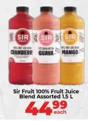 Food Lover's Market Sir Fruit 100% Fruit Juice Blend Assorted 1.5 L offer