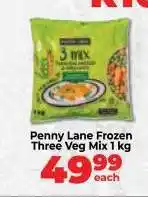 Food Lover's Market Penny Lane Frozen Three Veg Mix 1kg offer