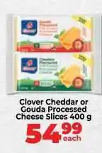 Food Lover's Market Clover Cheddar or Gouda Processed Cheese Slices 400 g offer